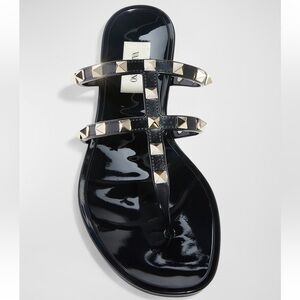 Valentino Garavani - Rockstud T-Strap Flat Side Sandal